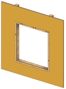 窓ヨーロッパ型窓の取付方法-A
②外断熱用窓枠と外断熱材の取付