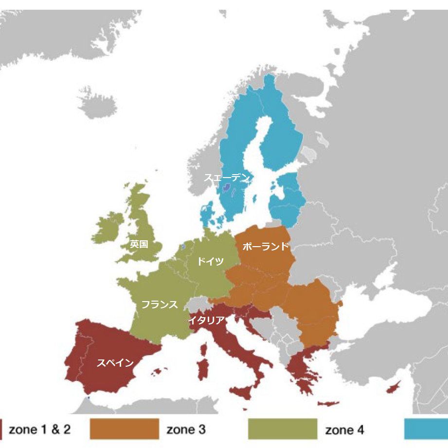 ヨーロッパの気候区分