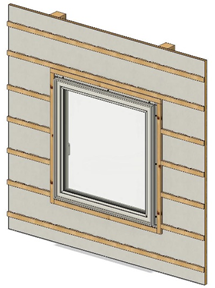 日本型窓の取付方法
⑧通気層胴縁の取付